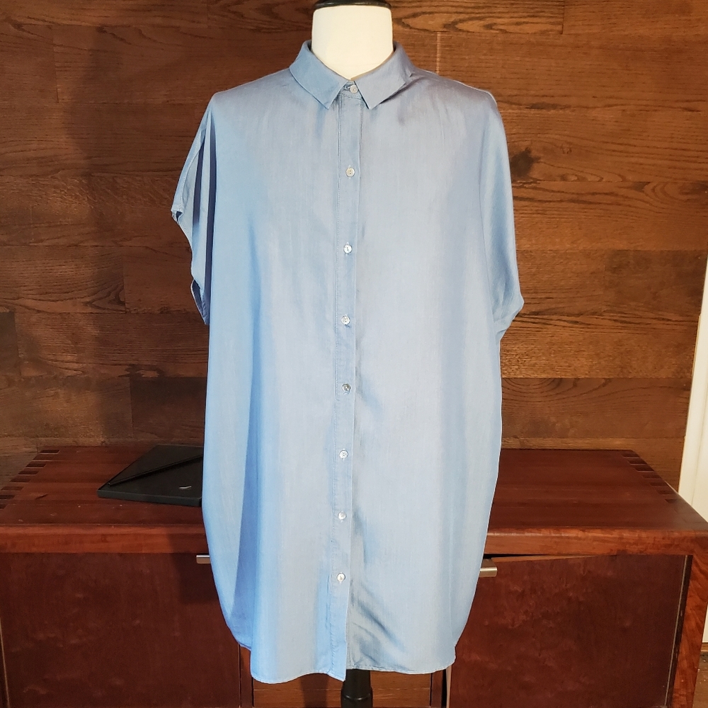 Zara chambray shirt dress